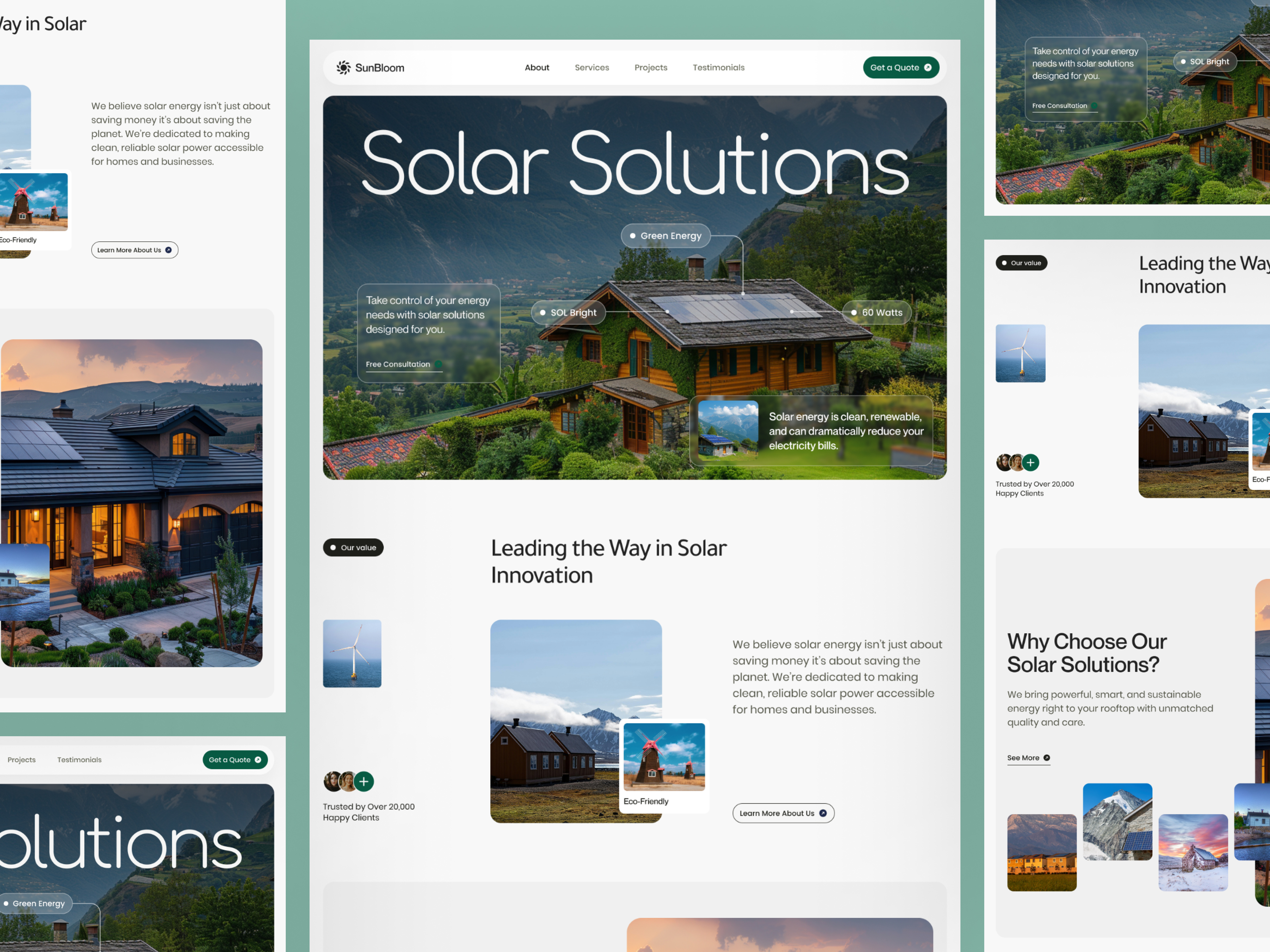 Example of Subpage Design For Existing Website