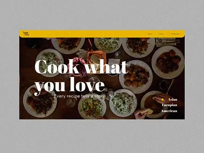 TasteWay is a culinary journeys project animation branding cook figma food landing typogra ui uiux ux webdesign