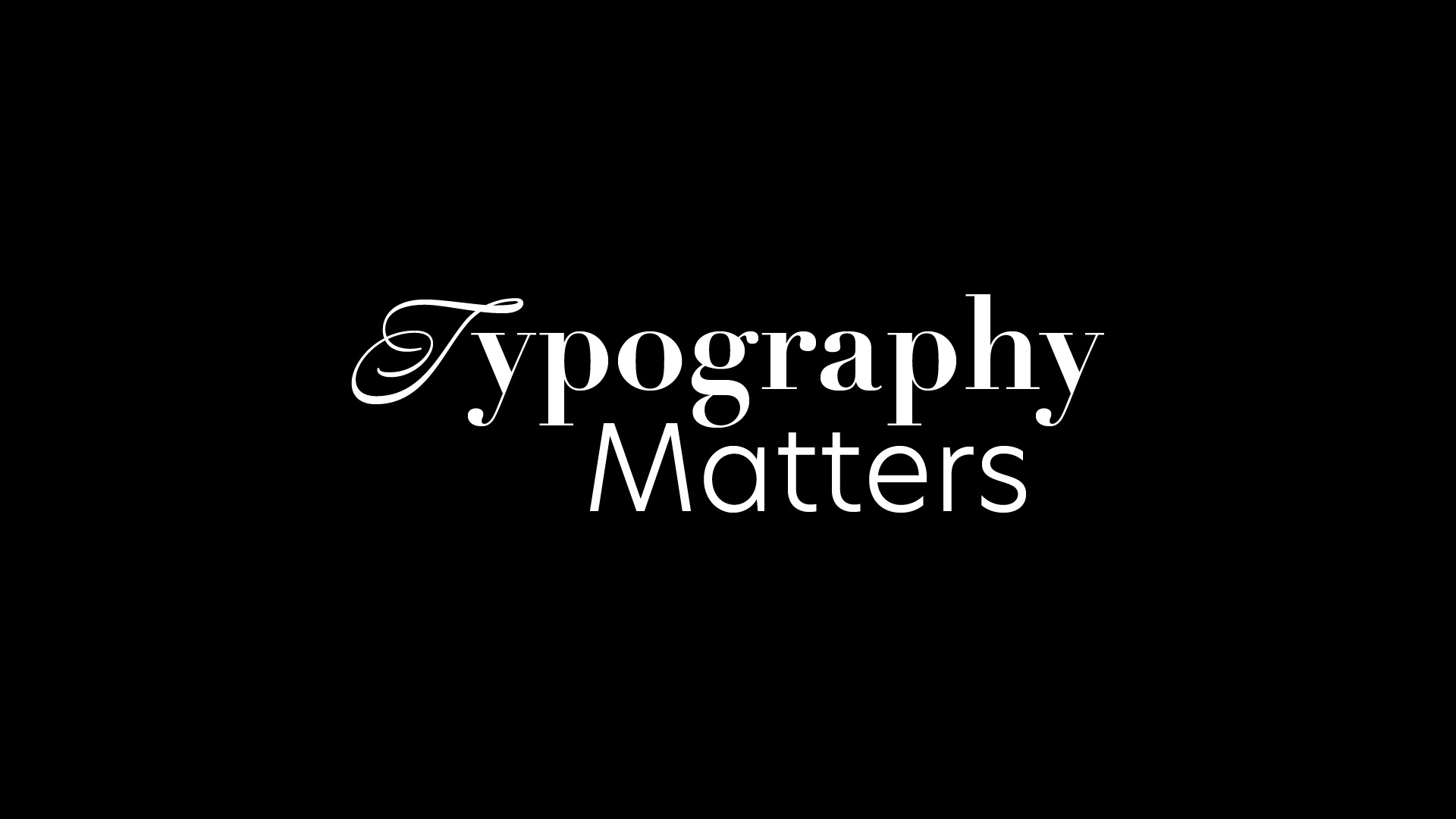 Typography Matters animation branding motion graphics type typography