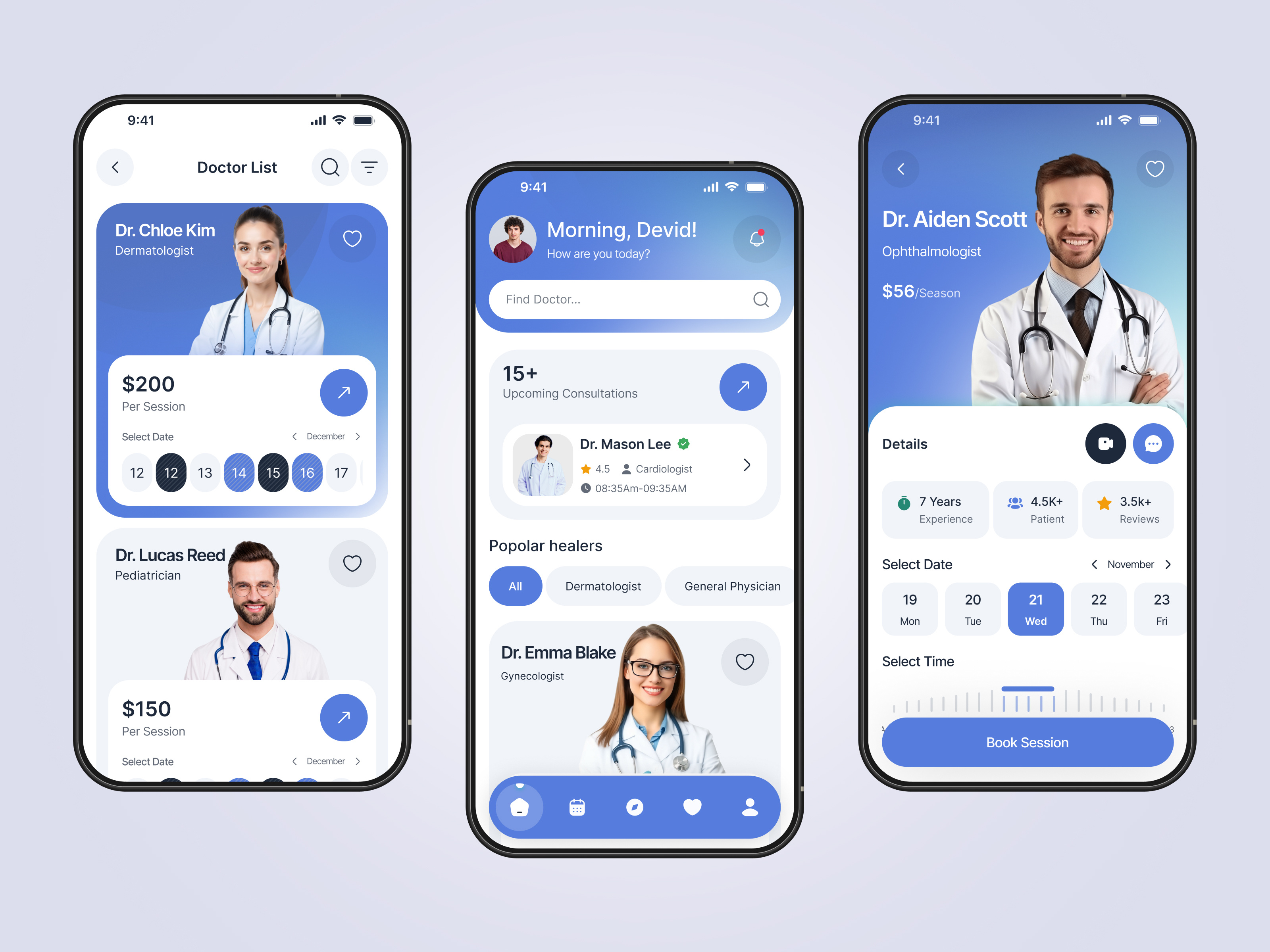 Online Doctor Appointment App Design app design app interface appointment appointment app booking app doctor app doctor appointment healthcare ui ios medical app design mobile app mobile design patient support product design ui design user experience
