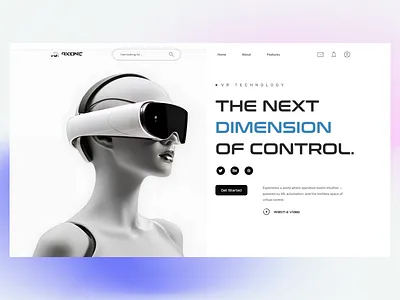 Axionic VR Landing Page | Futuristic Metaverse Web Design 3d 3d landing page 3d website animation ar vr design services futuristic landing page light design micro animation motion graphics swan design agency ui ui design uidesign uiux vr vr design vr technology website design