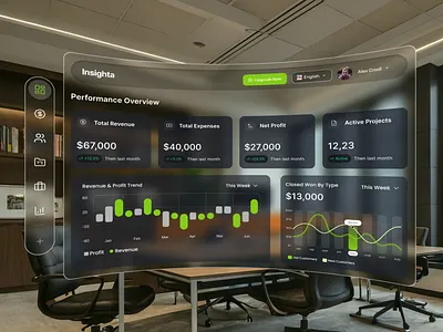 Insighta — Modern Business Dashboard UI admin dashboard ai dashboard darkui dashboarddesign data dashboard finance dashboard modern dashboard modernui octopidigital product design saas dashboard saasdesign