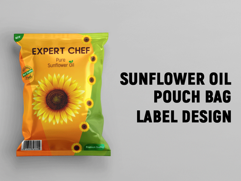 Premium Sunflower Oil Pouch Bag Label Design | Modern Packaging branddesign brandidentity creativepackaging designinspiration designixa fmcgdesign foodpackaging freeelancedesigner graphic design internationaldesign labeldesign moderndesign oilpouchdesign packagingdesign packagingdesigner productlabel productpackaging sunfloweroil visualbranding