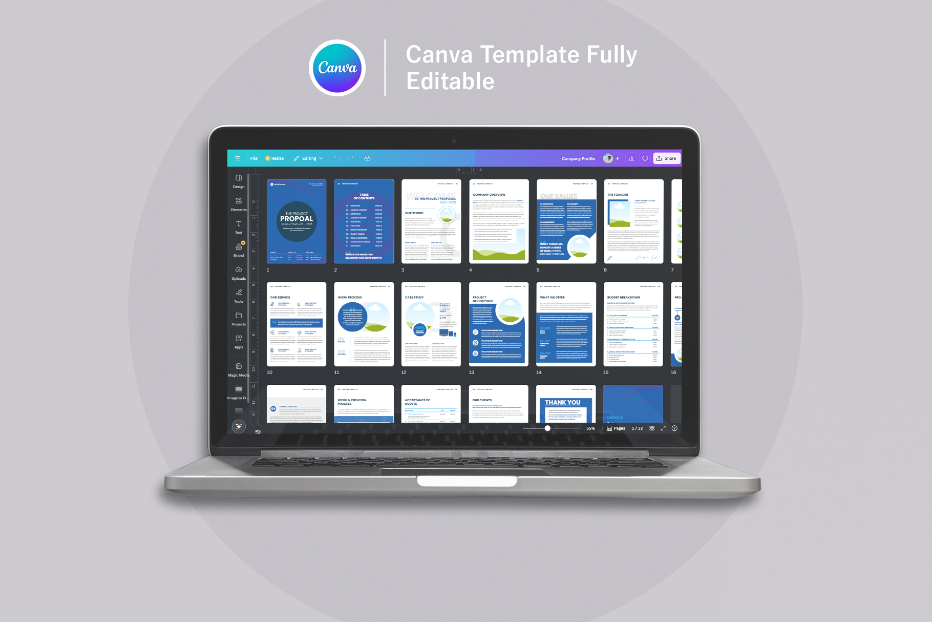Example of Professional Proposal Template Design