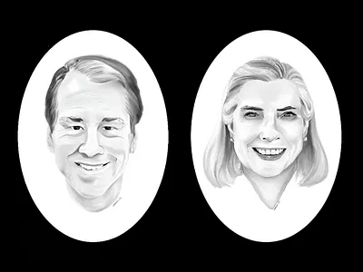 Pair of Portraits digital art digital drawing digital illustration illustration