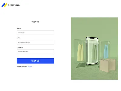 001 #DailyUI-Sign Up log in reester form sign up