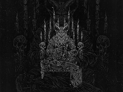 dark throne ritual black black metal dark art darkart death metal devil evil goat gothic illustration march metal ritual skull spooky symbol