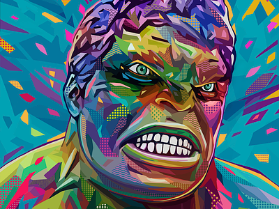 Pop Hulk abstract alessandro pautasso art colors hulk illustration kaneda kaneda99 marvel pop pop art portrait