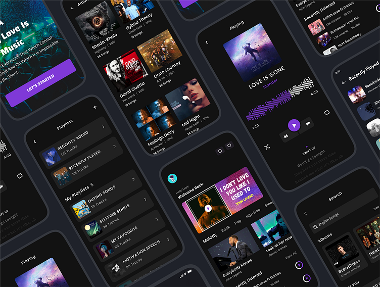 Music Mobile App UI/UX Design by Abdul Hamid Shakib on Dribbble