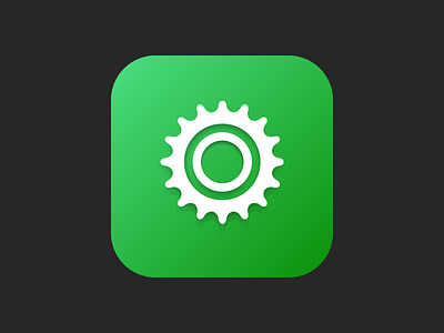 Sprocket Android Home Screen Icon 2023 adaptive alpha android bicycle bike cog dropshadow fix gear gradient hack icon resizeable scaleable shadow sprocket svg symbol ui vector