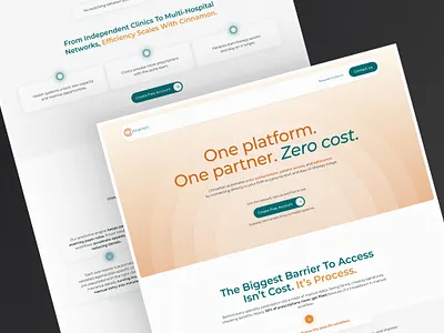 Landing Page for Cinnamon design healthcare healthcare systems landing landing page ui uiux ux web design webdesign