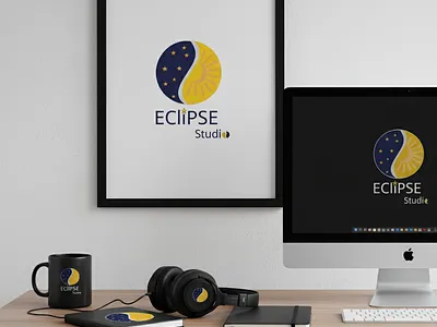 Eclipsstudio 3d animation brand designer branding canva logo creative logo design geometric logo graphic design illustration logo motion graphics ui