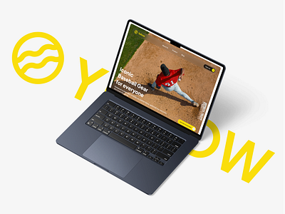Yellow Baseball Landing Page ui