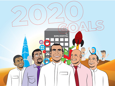 Bupa 2020 Strategy branding campaign graphic design illustration vector