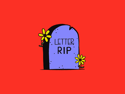 Letter RIP illustration procreate