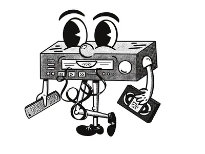 Dusty the VCR illustration procreate
