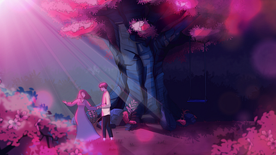 There is a ray of hope/the final frame of the intro 2d 2d animation a ray of light acid art animation anime classic animation creative creator cyberpunk dancing couple frame by frame animation goodness illustration intro motion nature opening social network youtube