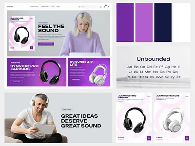SYNVOX branding design ecommerce illustration logo product ui ux web website