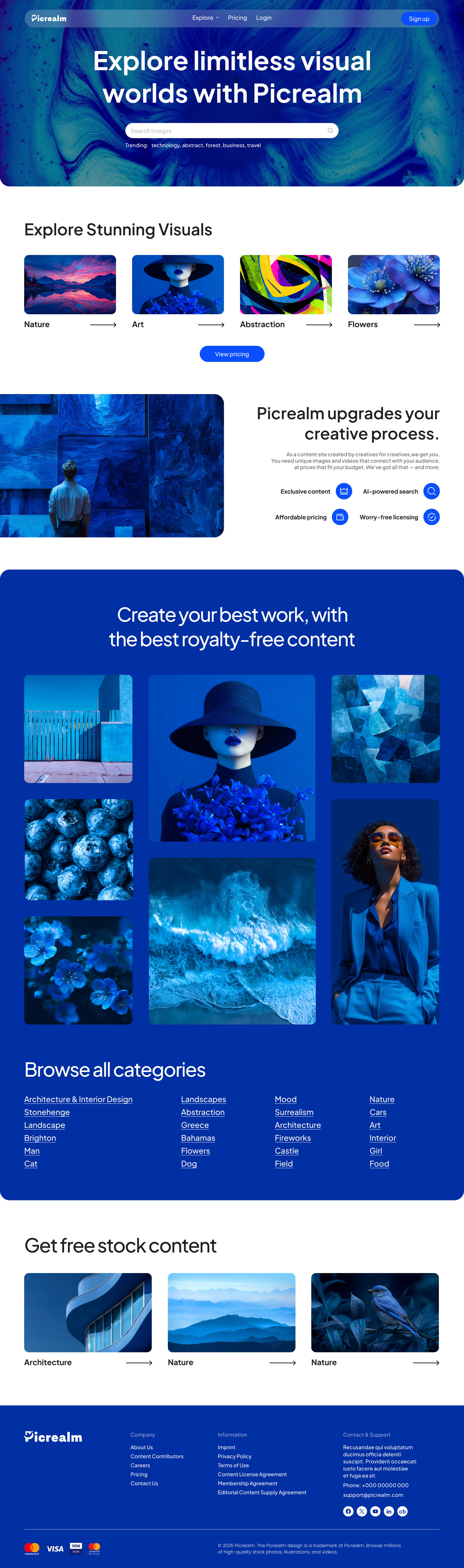 Example of Stock photo site