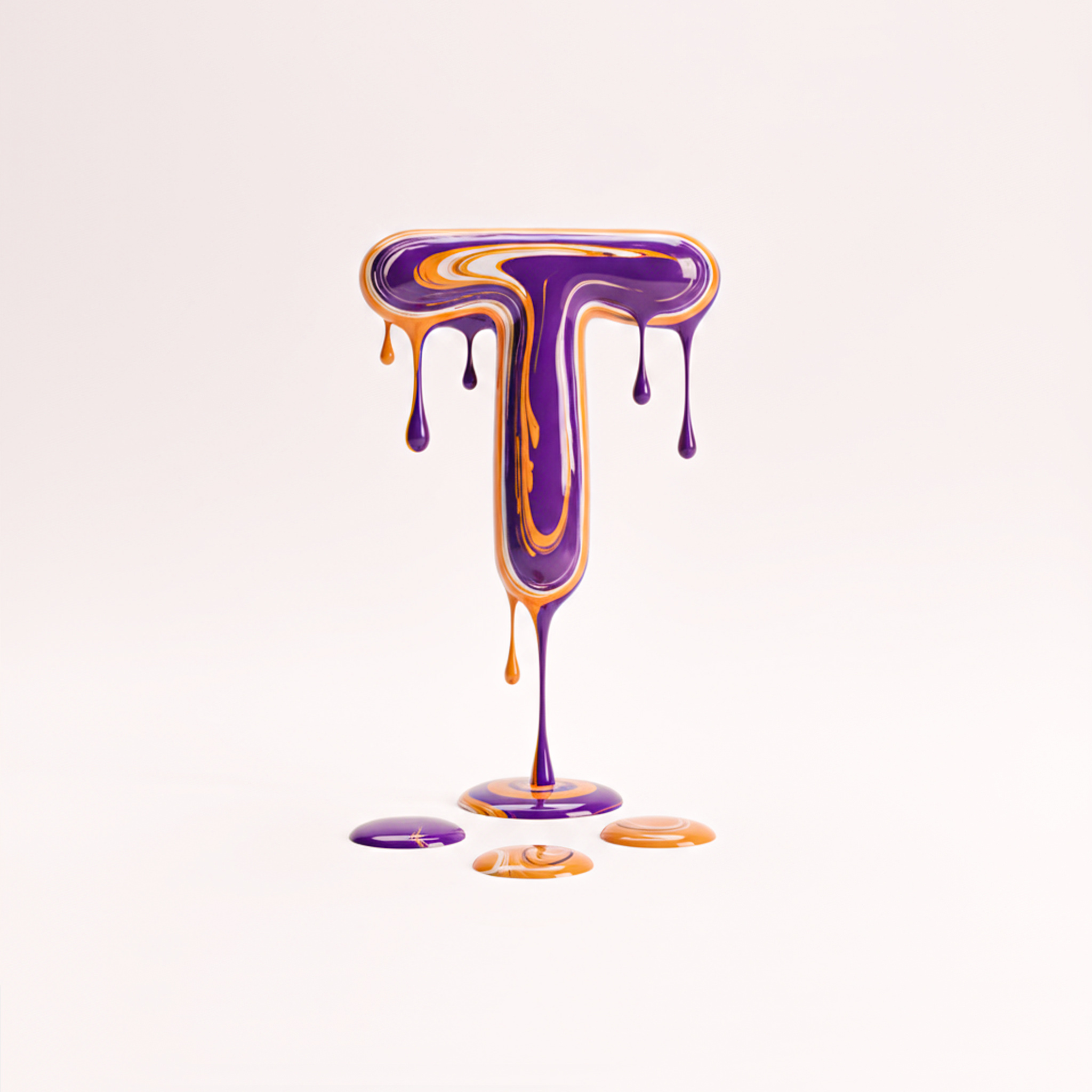 Example of 3D Letter T – Liquid Energy