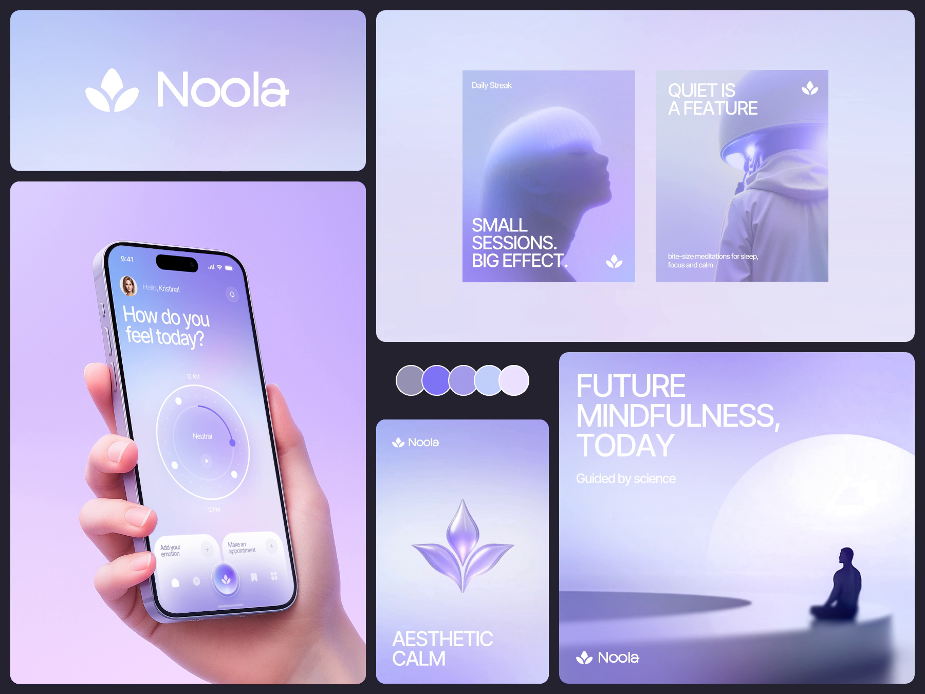 Example of Meditation Branding — Logo, Visual Identity