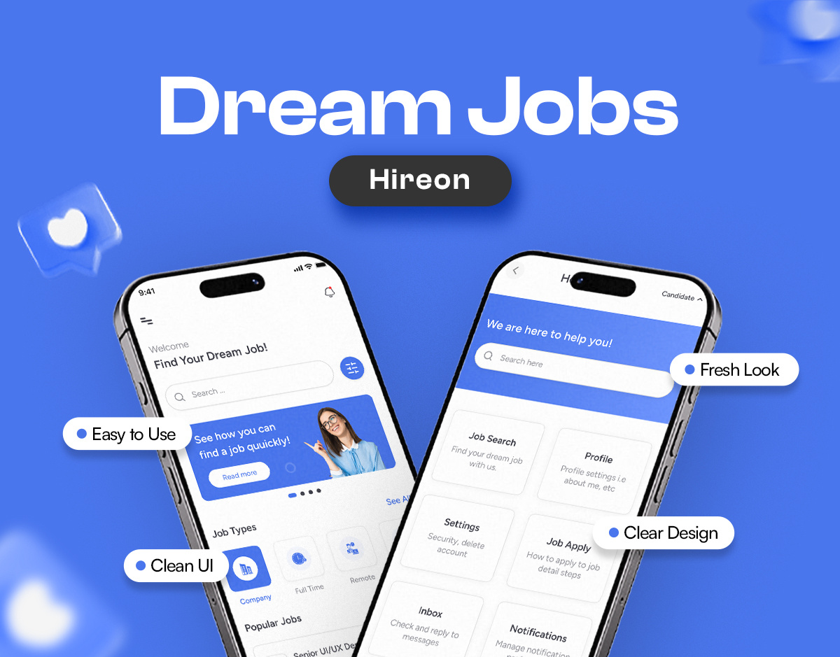Job Finder App UI Design – Modern Job Portal Experience app design app development app ui app ui design hiring app job app design job portal job search app minimal ui design mobile app design mobile ui ux selflance user interface