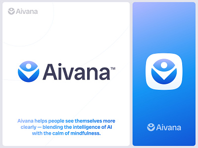 Aivana - Logo Design ai aivana app branding corporate eye health human intelligence joy logo logo design mind mindfullness modern logo design saas smart startup tech visual identity design