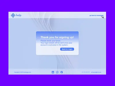 Thank you graphic design login register ui ux