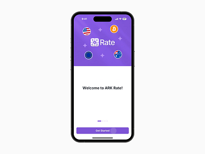 ARK Rate - Mobile App Onboarding Animation animation app converter currency design finance fintech mobile mobile animation mobile app motion design motion graphics ui ui design ux web
