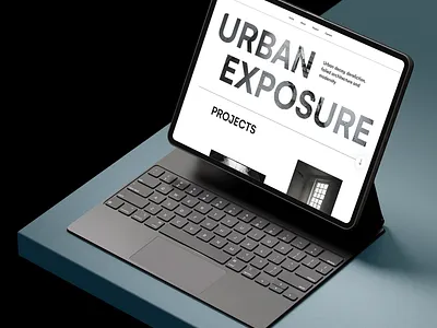 Urban Exposure Website animation balck white big numbers branding buildings clean design landing page logo minimalist website modern proof signup social proof story uiux urban exposure webflow