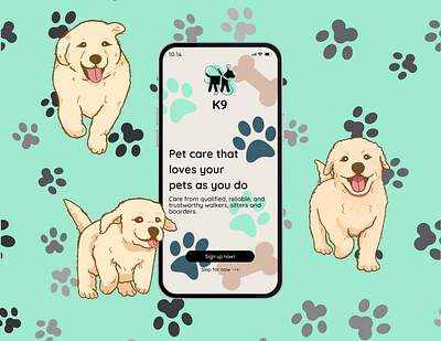 K9 Dog Walking App app design ux