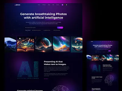 Artificial Intelligence Landing Page agency artificial blockchain branding business clean creative design figma illustration intelligence landingpage logo marketing meta ui uiux web3 website design