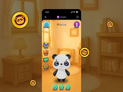 TamagoX - Home Screen animal app clicker coins earning fun game gamification income mini panda passive tamago tamagotchi