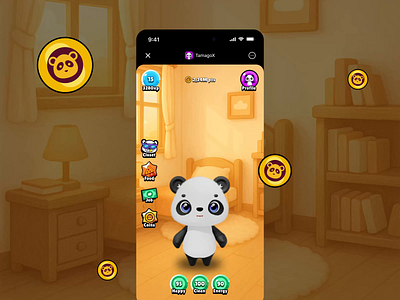 TamagoX - Home Screen animal app clicker coins earning fun game gamification income mini panda passive tamago tamagotchi