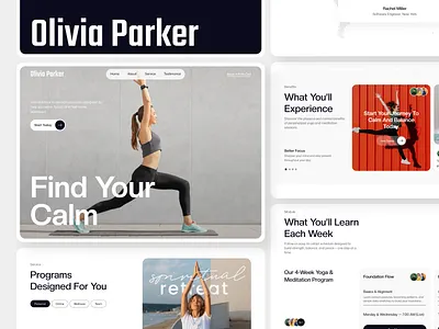 Yoga & Meditation Coach Landing Page Design figmadesign healthandwellness healthcare landingpage meditationcoach uiux uxdesign webdesign wellnesscoach yogacoach