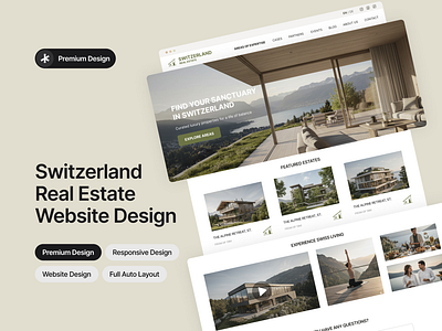 Switzerland Real Estate Website Design design site ui ux web