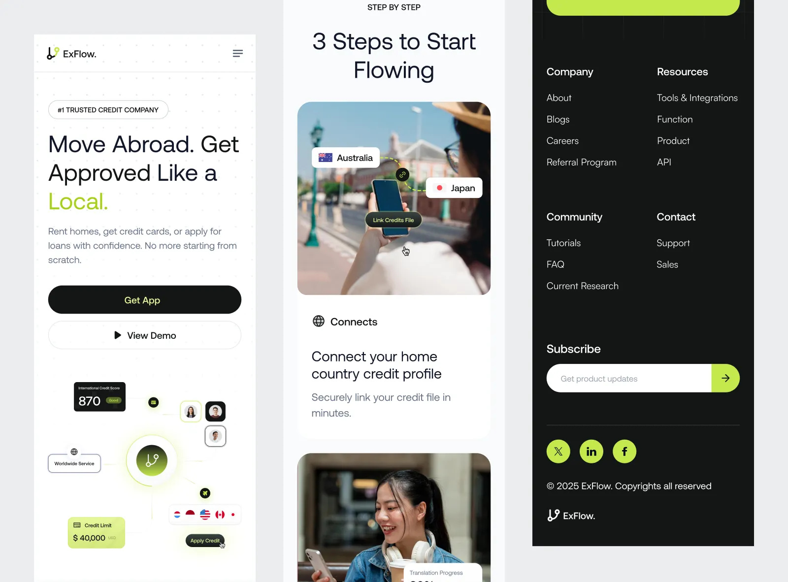 Example of Landing Page Mobile Responsive UI/UX Design