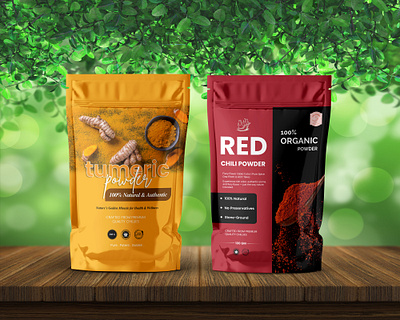 Spice Packaging Design | Organic Food Branding & Pouch Concept adobe illustrator adobe photoshop branding creative direction design food branding food packaging food packaging design graphic design illustration label and packaging packaging packaging design pouch design pouch packaging design product design product packaging ui
