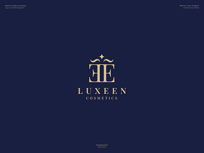 LUXEEN Logo design adobe illustrator brand identity brand logo branding guidelines branding mockup custom logo dribbble logo design logo design branding logo designer logo presentation logomark logos logotype luxury marufiam modern logo skincare visual identity