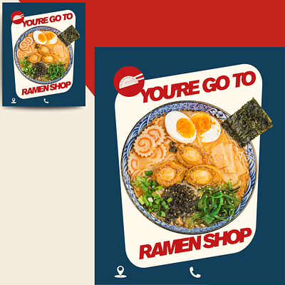 Ramen Shop ad canva content creator content design design facebook ad food freelancer graphic design hire me insta post instagram feed japan marketing post ramen social media social media design social media marketing social media post