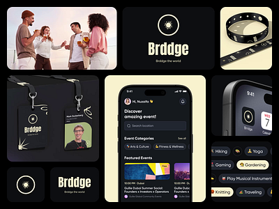 Brddge Branding Design | Event Booking UI/UX ai animation app design banto banto design branding dark design design event app event booking app event management app focotik ios app logo mobile app mobile app design mobile event platform modern app design ui ux design user experience