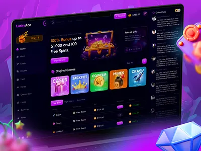 Casino Gambling Website - Bonus & Game bonus casino gambling website casino game casino website gambling website game dashboard gaming website igaming reward website