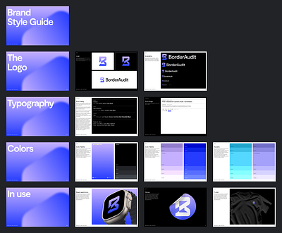 BorderAudit | Brand Guidelines ai branding ai logo brand book brand guidelines branding branding and identity identity branding logo logo design logotype saas branding saas logo