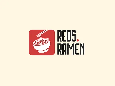 Reds Ramen — Modern Restaurant Logo Design asian restaurant brand design brand identity branding creative logo food logo graphic design identity designer japanese restaurant logo logo design logo designer logo mark minimalist logo modern logo noodle premium restaurant ramen logo restaurant logo unique logo wordmark logo