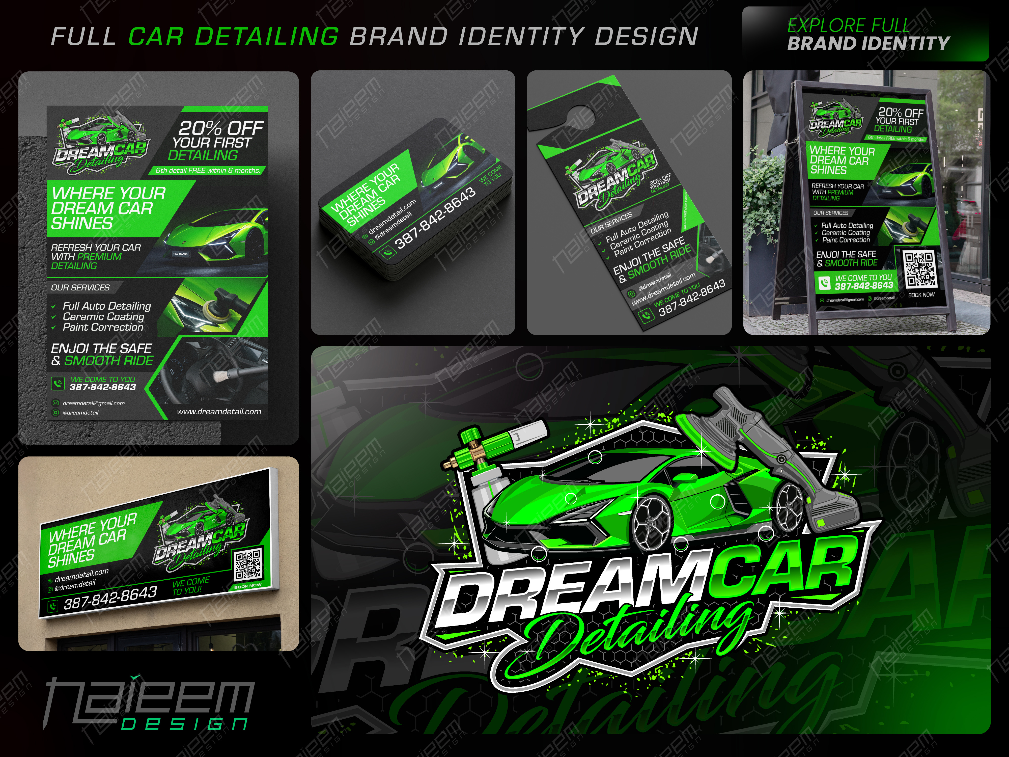 Example of Full Car Detailing Brand Identity Design