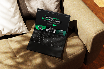 Creative Agency Landing Page 3d animation branding design figma graphic design illustration logo motion graphics ui uiux ux web design