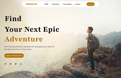 Travel Adventure Hero Section Redesign adventures destinations figma spacing ui web design web ui