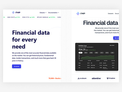 From The Web #7 after analytics before dashboard data finance hero landinpage product redesign web