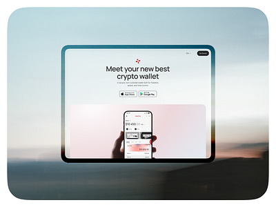 Hero screen crypto hero landing page ui web