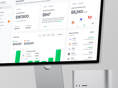 Smart Finance Overview — SaaS Dashboard UI dashboard data visualization design system figma design finance analytics finance dashboard fintech interface design product design saas design ui design ux ui web app design